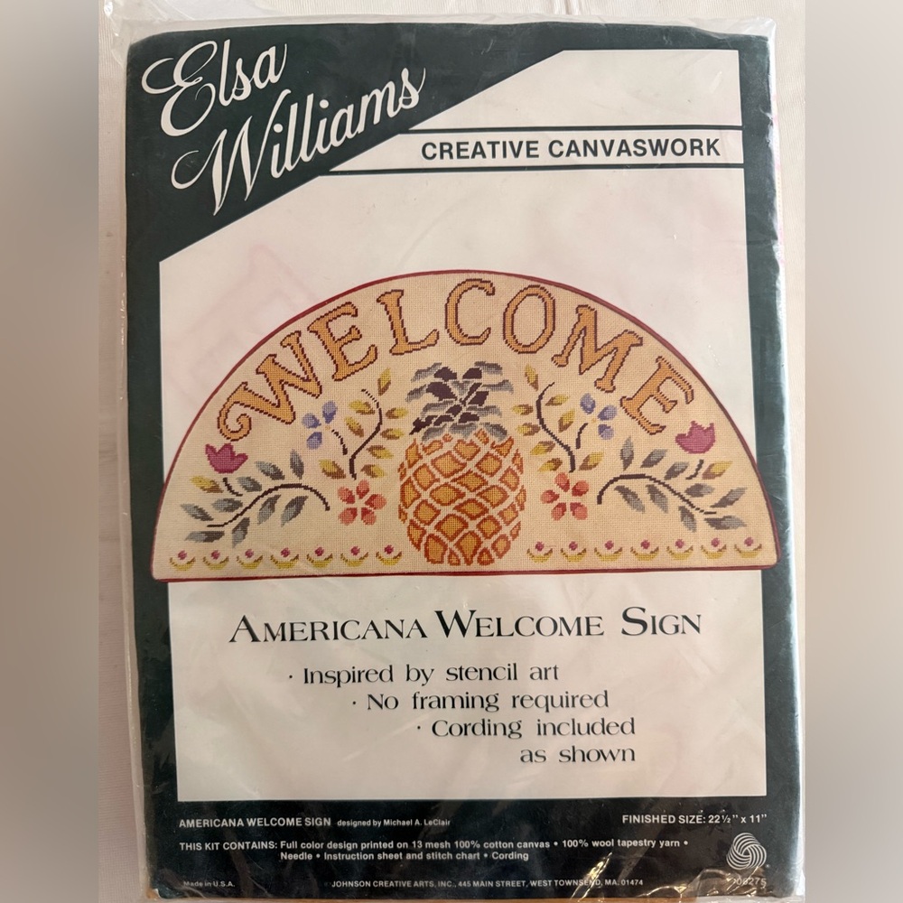 Vintage pineapple needlepoint kit